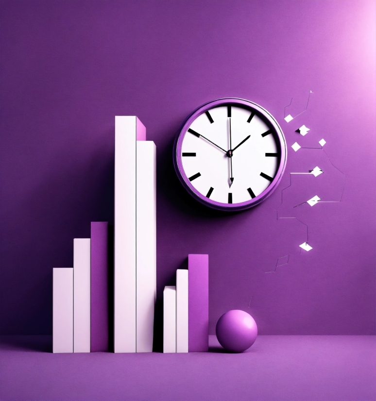 Product, Purple, Lighting, Clock, Violet, Pink