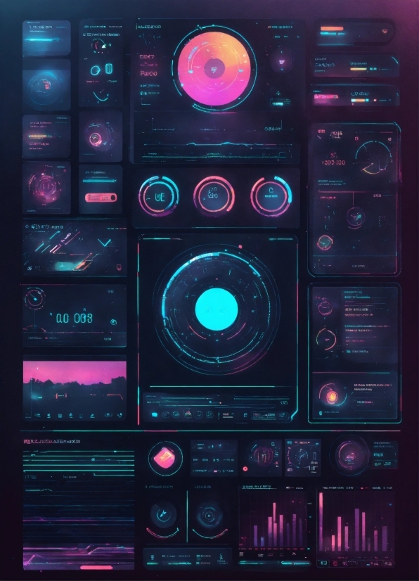 Audio Equipment, Font, Circle, Magenta, Electric Blue, Technology