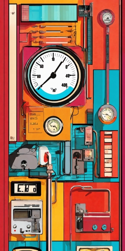 Orange, Clock, Yellow, Line, Red, Material Property