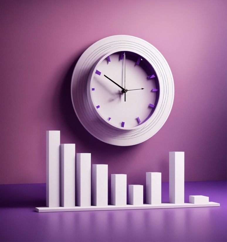 Light, Purple, Clock, Pink, Quartz Clock, Font