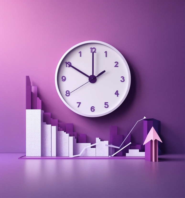 Purple, Clock, Font, Violet, Pink, Rectangle