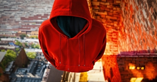 Outerwear, Cap, Orange, Sleeve, Headgear, Red