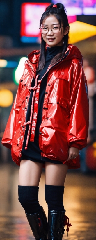 Photograph, Orange, Sleeve, Collar, Red, Pink