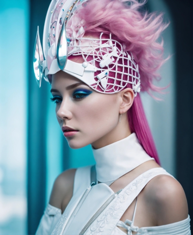 Eyebrow, Eyelash, Pink, Makeover, Fashion Design, Headpiece