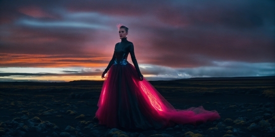 Cloud, Sky, Flash Photography, Dress, People In Nature, Purple