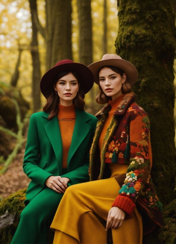 Clothing, People In Nature, Hat, Tree, Natural Environment, Sleeve