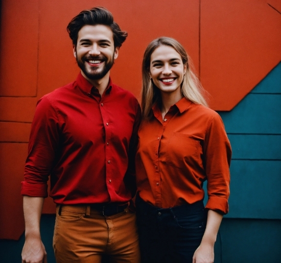 Smile, Orange, Sleeve, Flash Photography, Standing, Happy