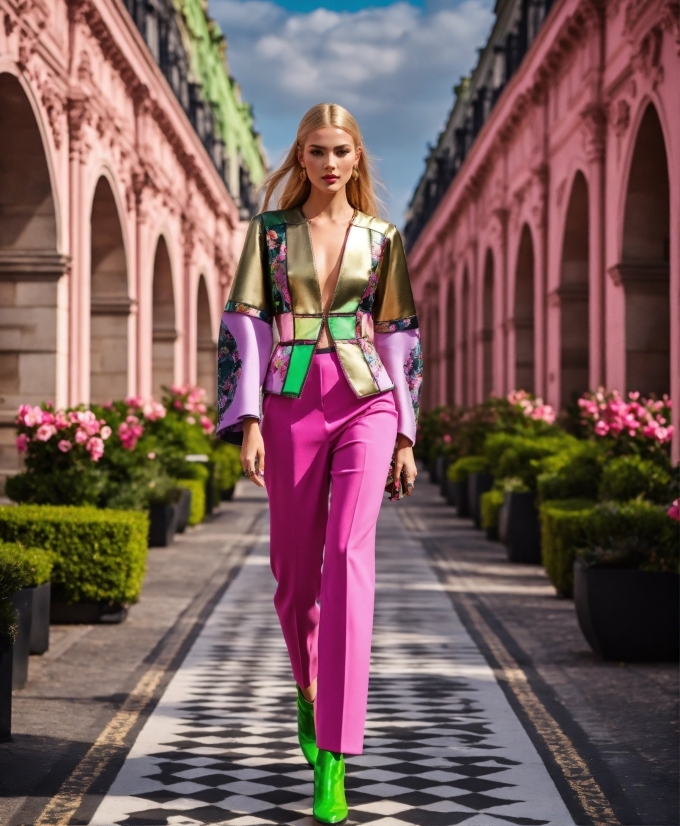 Plant, Sky, Sleeve, Waist, Standing, Eyewear