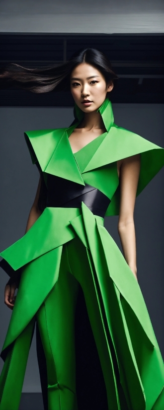 Outerwear, Shoulder, Green, Neck, Sleeve, Fashion Design