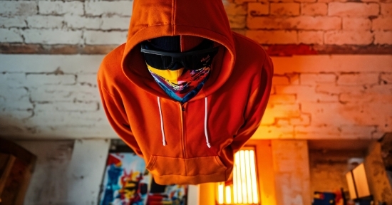 Outerwear, Eye, Orange, Purple, Red, Wood