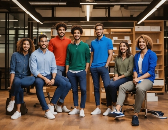 Smile, Jeans, Trousers, Standing, Leisure, Social Group