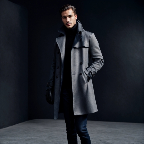 Overcoat, Hairstyle, Leg, Neck, Trench Coat, Sleeve