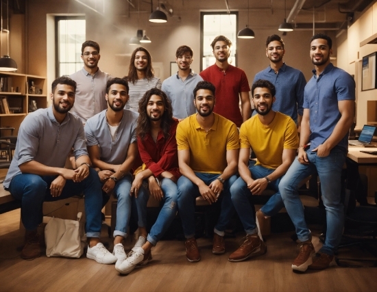 Jeans, Smile, Head, Trousers, Shelf, Leisure