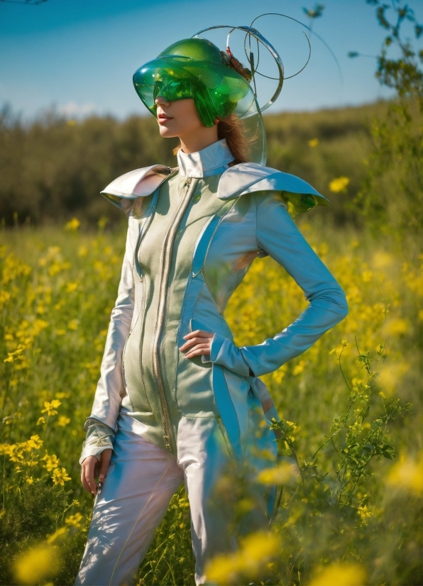 Plant, Outerwear, Sky, People In Nature, Happy, Grass