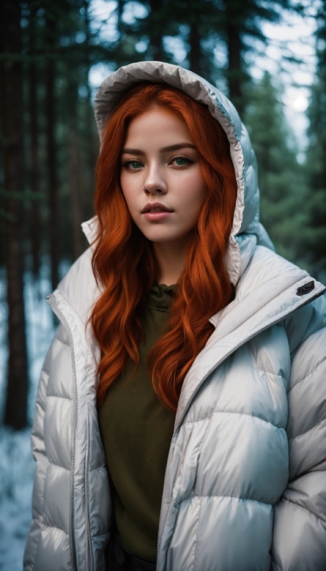 Lip, Outerwear, Flash Photography, People In Nature, Sleeve, Tree