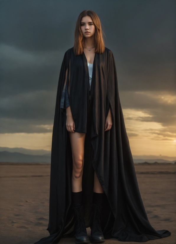 Cloud, Dress, Overcoat, Flash Photography, Sleeve, Cape