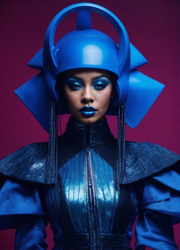 Head, Outerwear, Eye, Toy, Purple, Doll