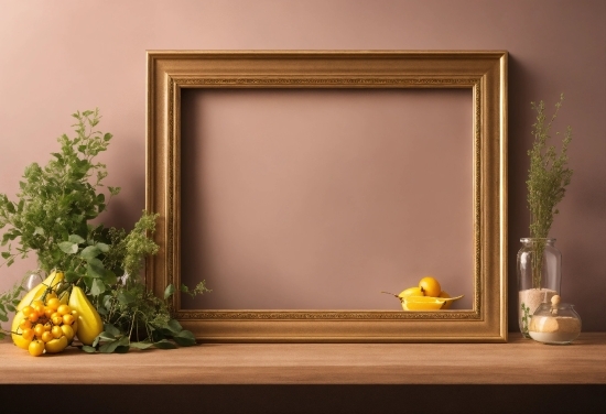 Plant, Flower, Rectangle, Wood, Orange, Yellow