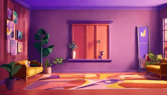 Plant, Property, Purple, Building, Houseplant, Orange