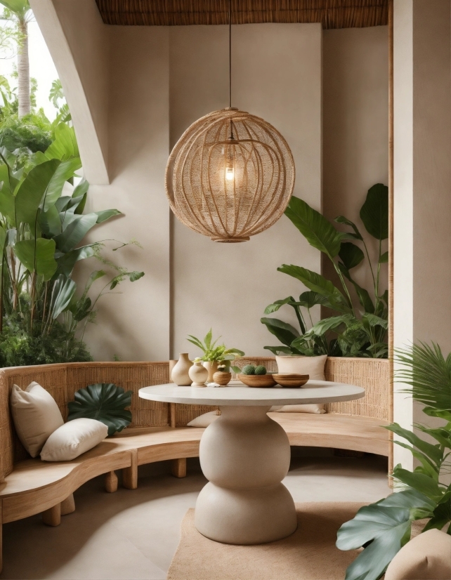 Plant, Building, Wood, Houseplant, Lighting, Interior Design