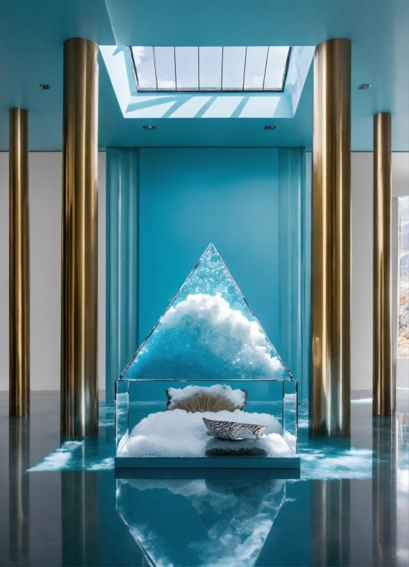 Azure, Architecture, Interior Design, Art, Aqua, Shade