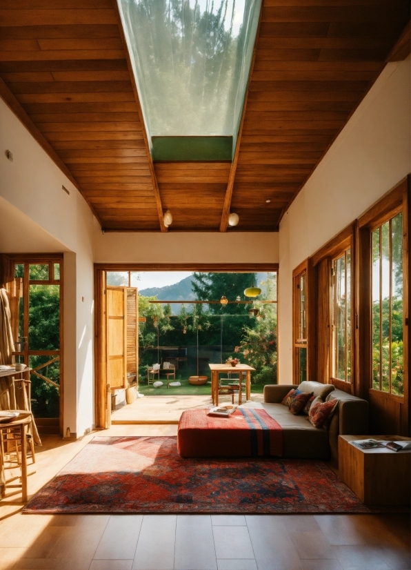 Plant, Building, Furniture, Table, Wood, Window