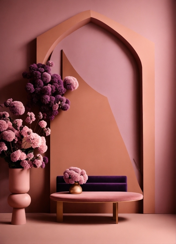 Plant, Flower, Furniture, Light, Purple, Wood