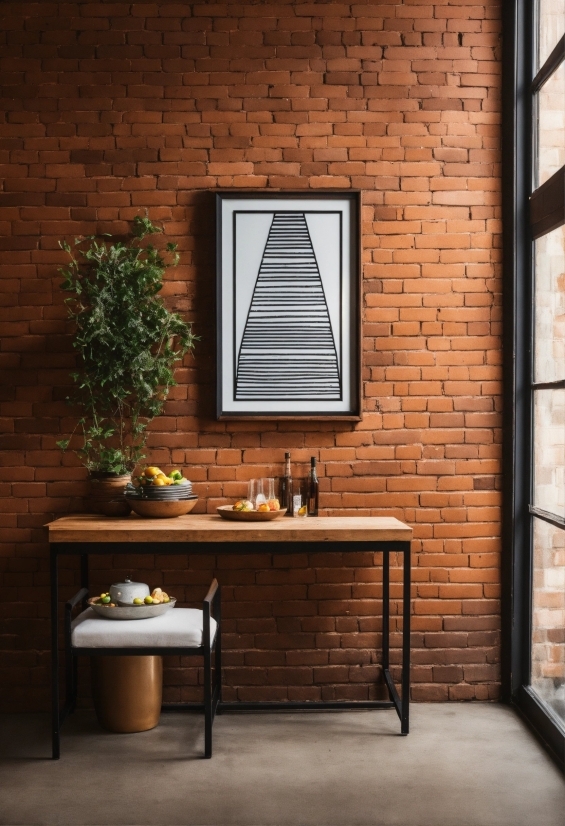 Table, Plant, Furniture, Wood, Building, Window