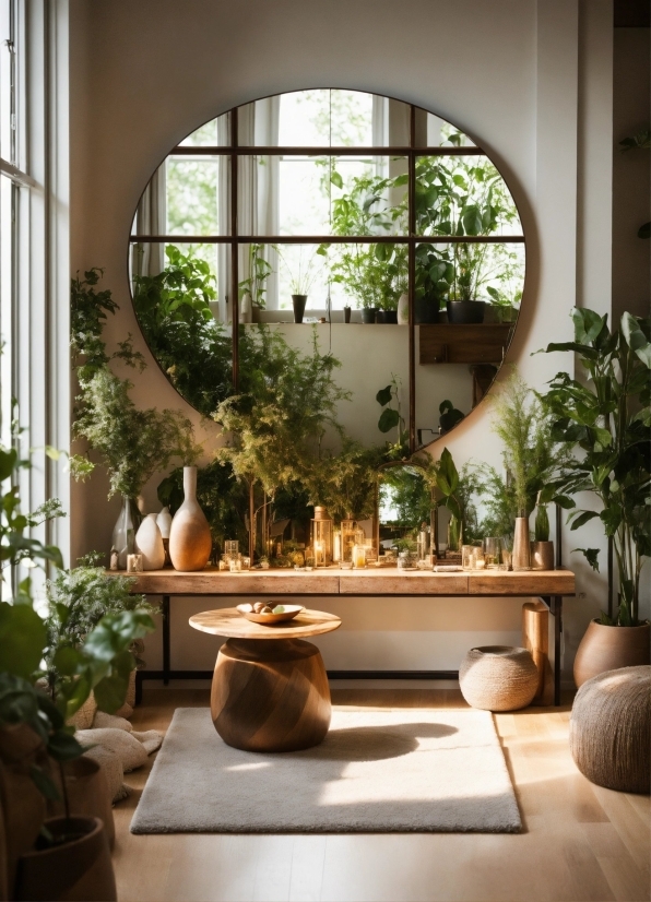 Plant, Property, Table, Light, Houseplant, Wood