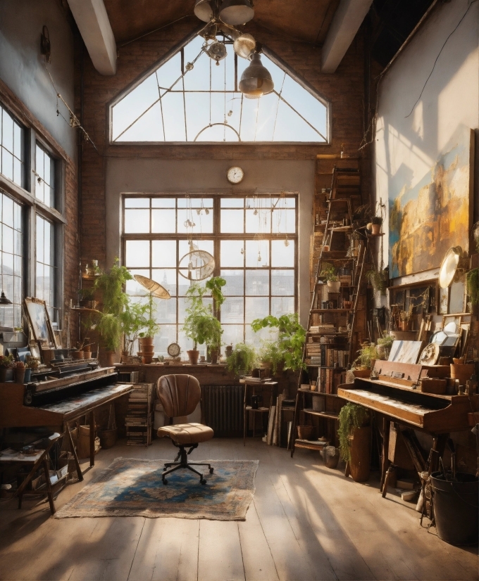 Window, Plant, Wood, Interior Design, Piano, Building