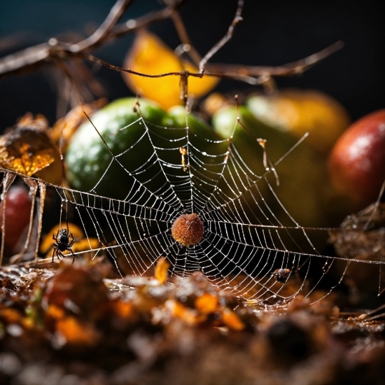 Branch, Twig, Orange, Organism, Natural Material, Sunlight