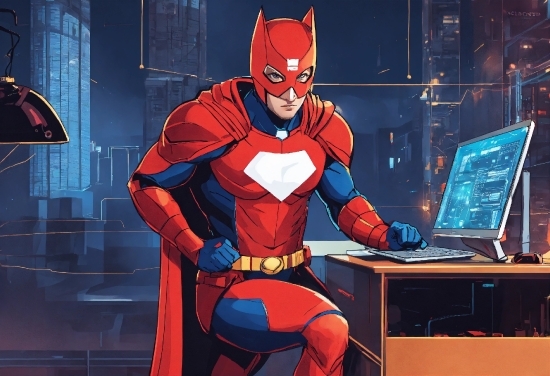 Cartoon, Laptop, Computer, Personal Computer, Red, Art