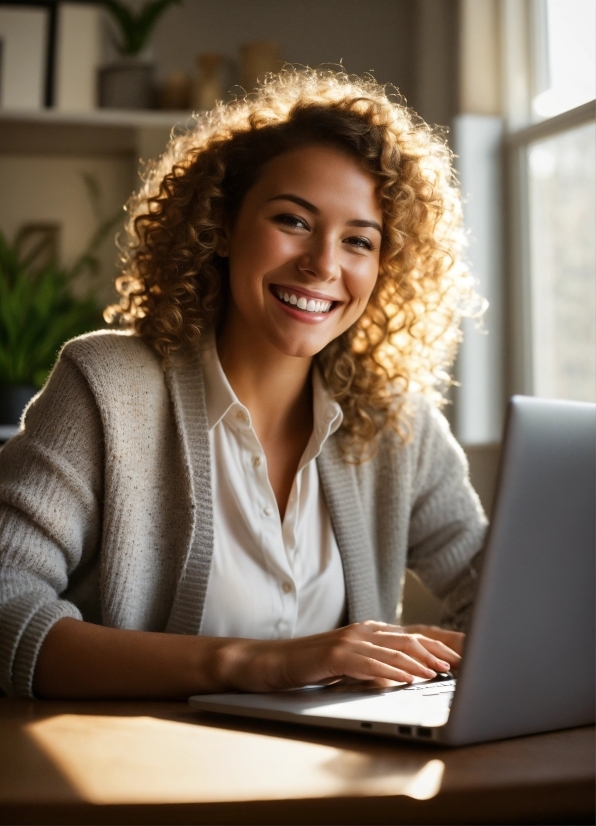 Smile, Computer, Personal Computer, Laptop, Plant, Netbook