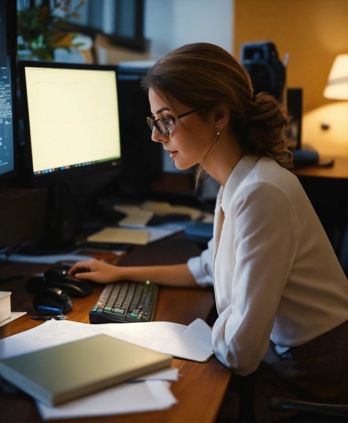 Glasses, Computer, Personal Computer, Table, Peripheral, Computer Keyboard