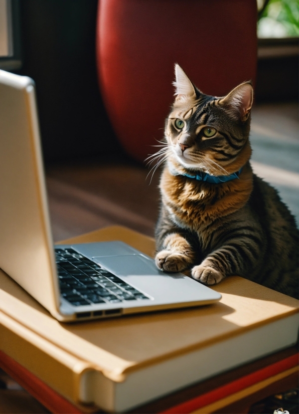 Computer, Cat, Laptop, Personal Computer, Netbook, Felidae