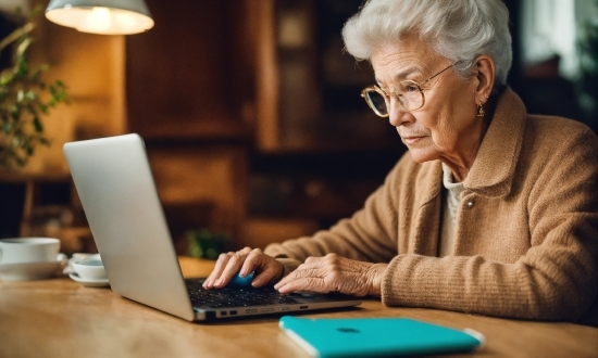 Glasses, Computer, Hand, Laptop, Personal Computer, Table