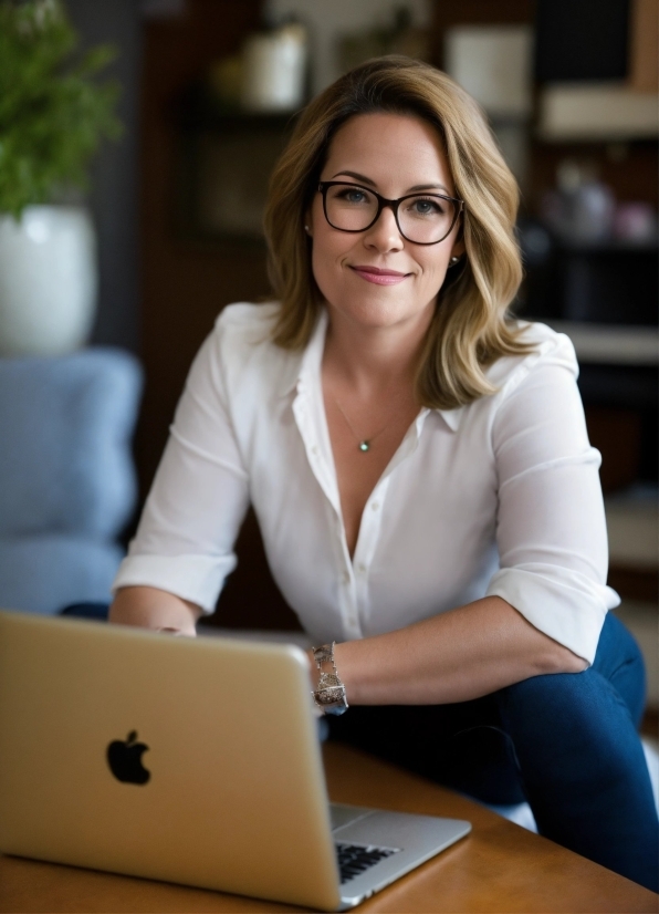 Computer, Glasses, Joint, Laptop, Personal Computer, Smile