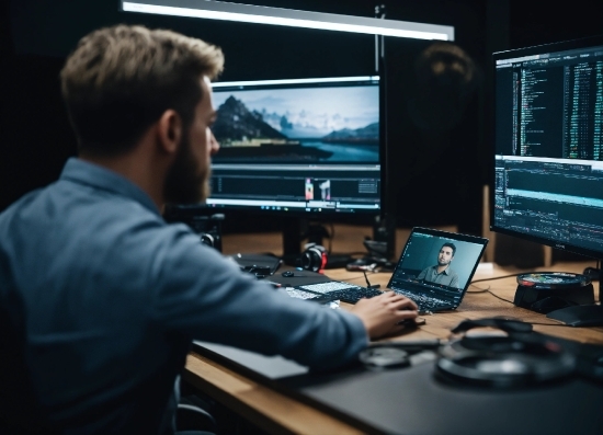 Computer, Table, Personal Computer, Computer Monitor, Computer Keyboard, Desk