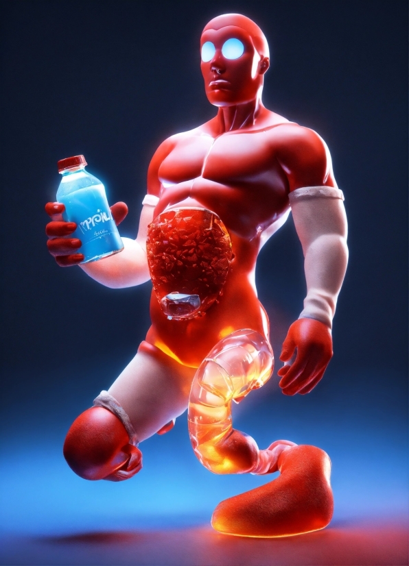 Gesture, Bodybuilder, Electric Blue, Fictional Character, Action Figure, Art