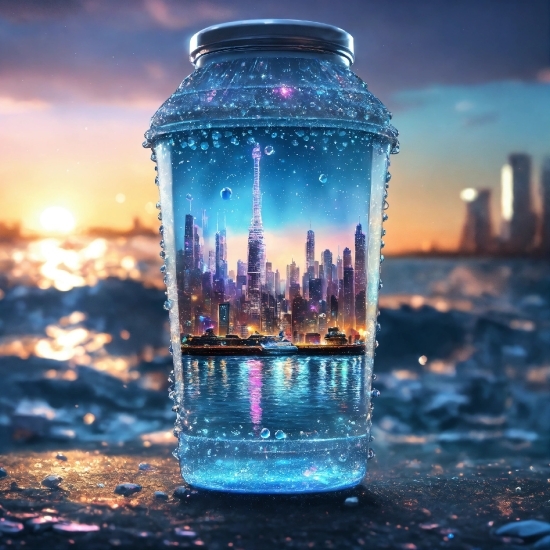 Water, Sky, Liquid, Drinkware, Tableware, Light