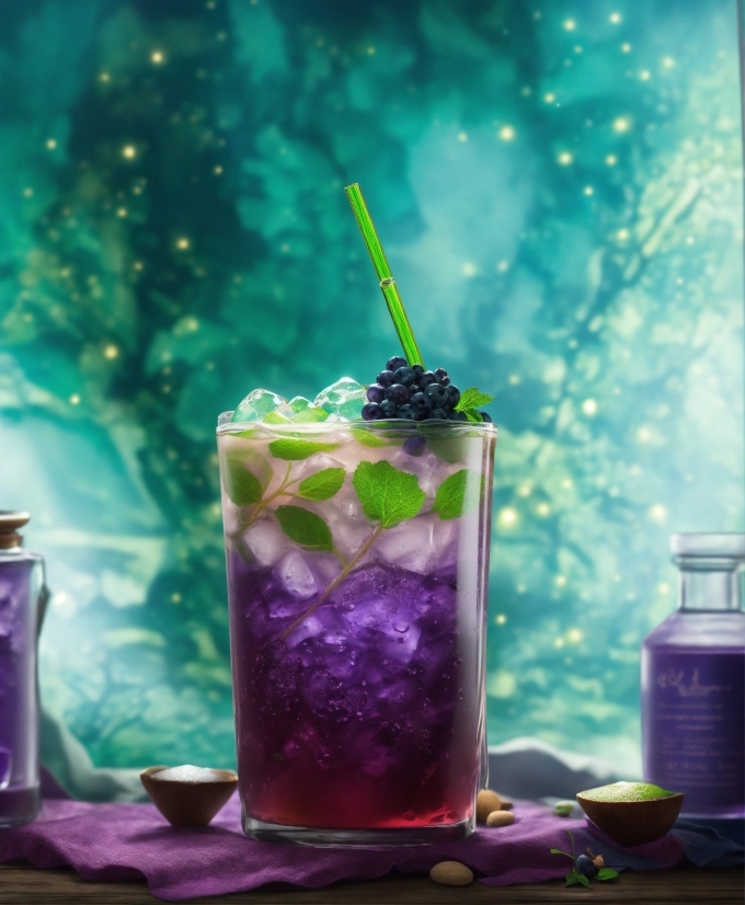 Liquid, Purple, Fluid, Vodka And Tonic, Drinking Straw, Drink