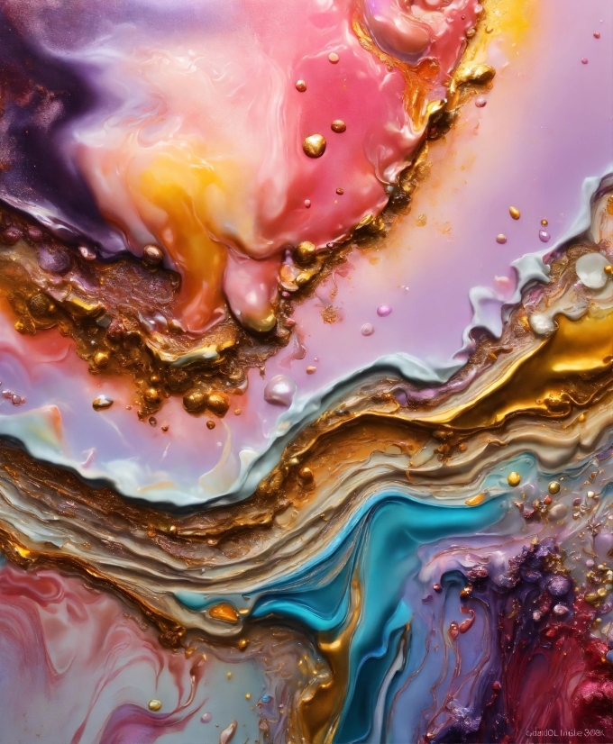 Liquid, Purple, Organism, Fluid, Art, Geological Phenomenon