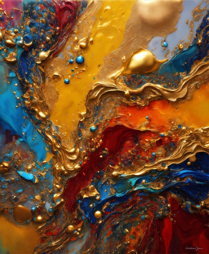 Liquid, Water, Fluid, Organism, Amber, Paint