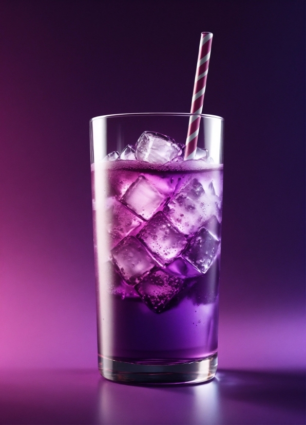 Ice Cube, Liquid, Drinkware, Purple, Tableware, Fluid