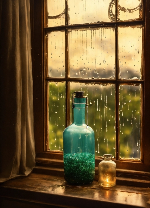 Window, Bottle, Liquid, Wood, Drinkware, Interior Design