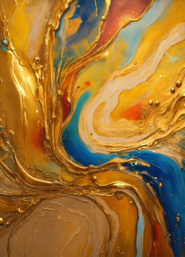 Brown, Liquid, Amber, Fluid, Orange, Art Paint