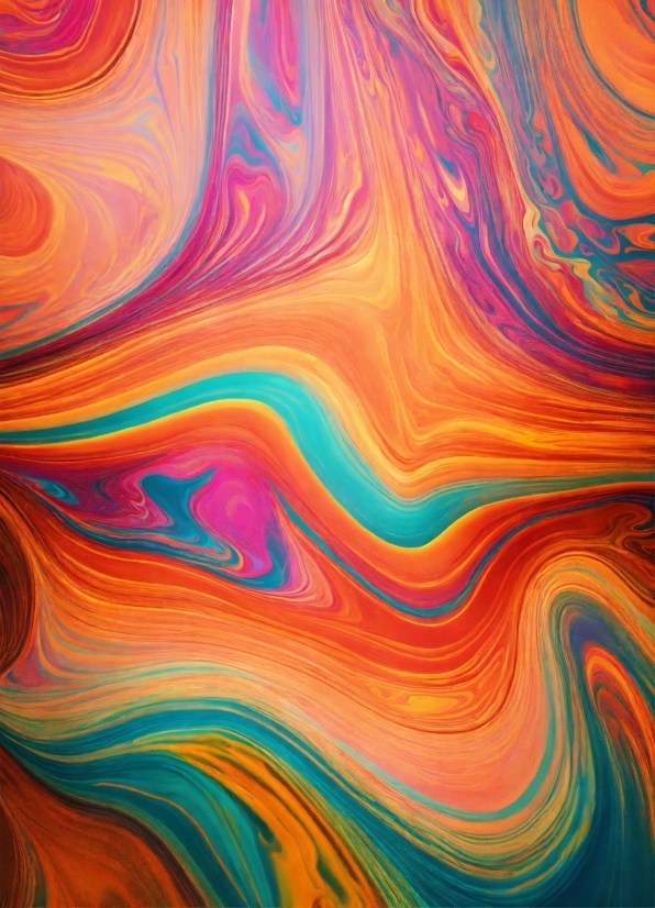 Colorfulness, Azure, Orange, Textile, Fluid, Pink