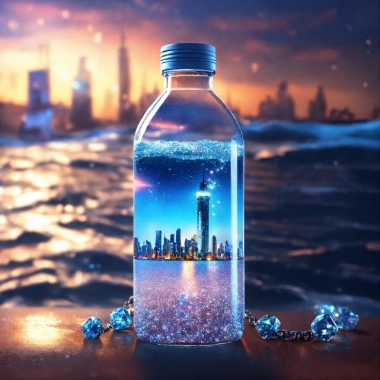 Bottle, Atmosphere, Liquid, Water, Drinkware, Light