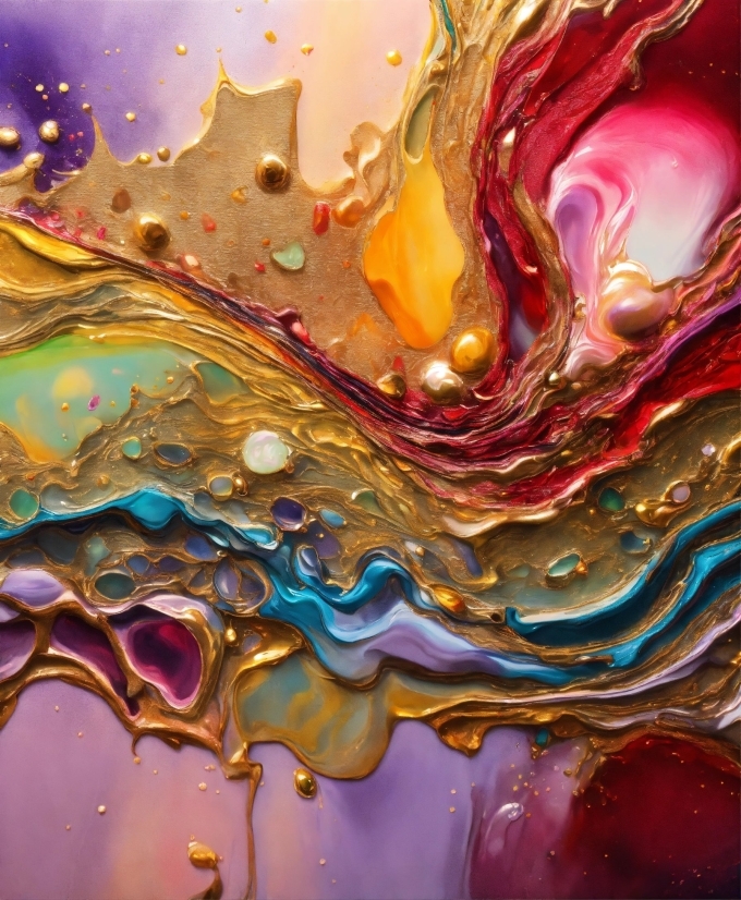 Liquid, Light, Paint, Purple, Fluid, Art Paint