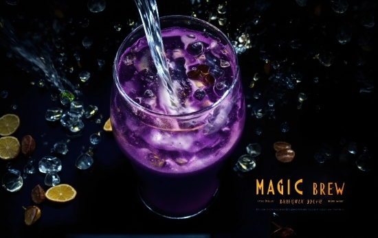 Liquid, Ice Cube, Purple, Fluid, Violet, Drink